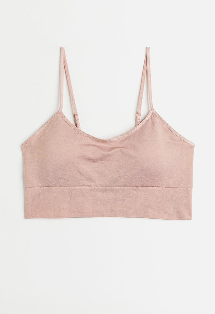 H&M - Seamless bralette - dusty pink