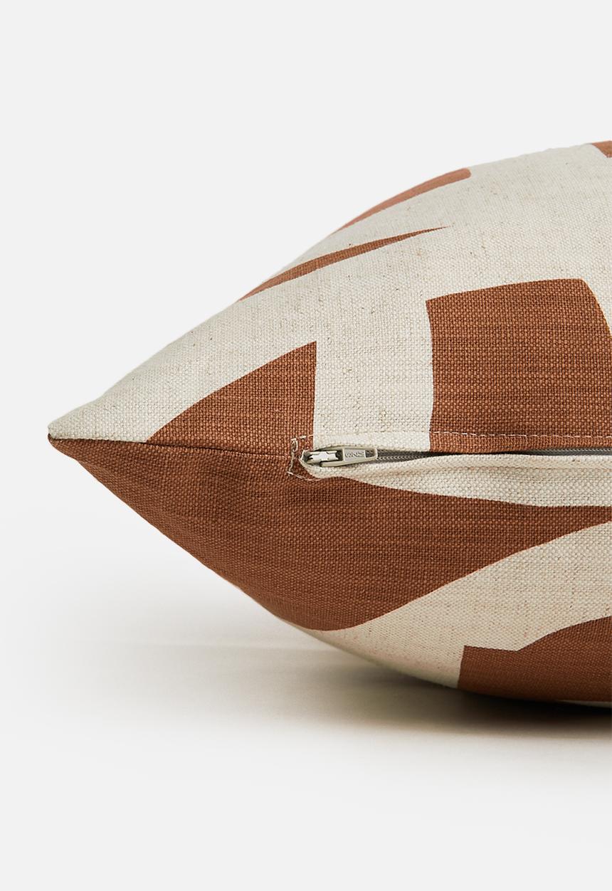 Sixth Floor - Hemming cushion cover- rust