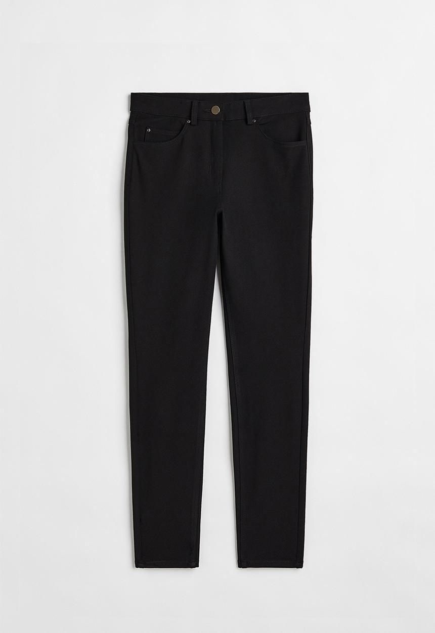 H&M - Slim fit twill trousers - black