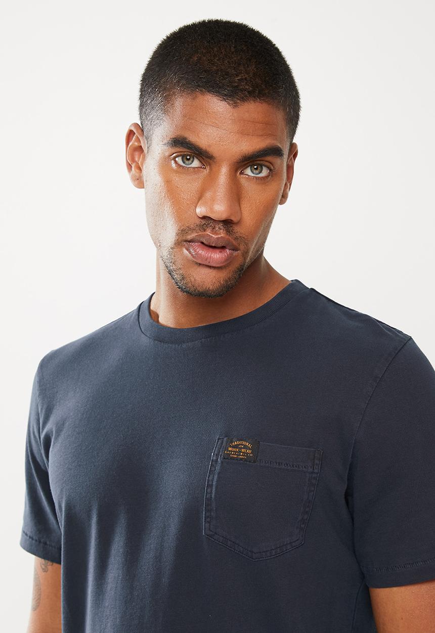 Superdry. - Workwear pocket tee - super dark navy