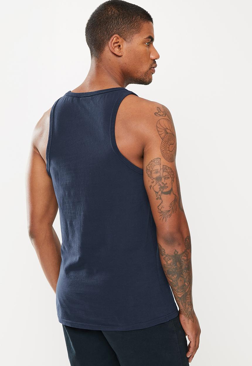 Superdry. - Collegiate graphic vest - nautical navy