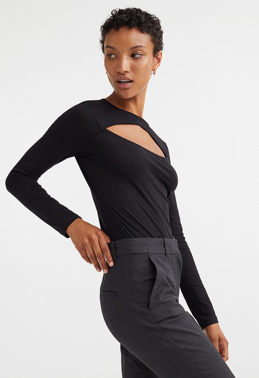 H&M - Cut-out thong body - black