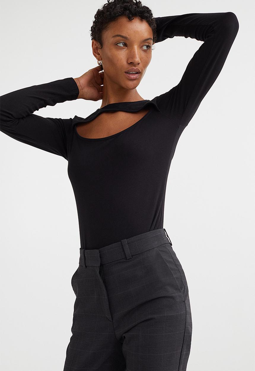 H&M - Cut-out thong body - black