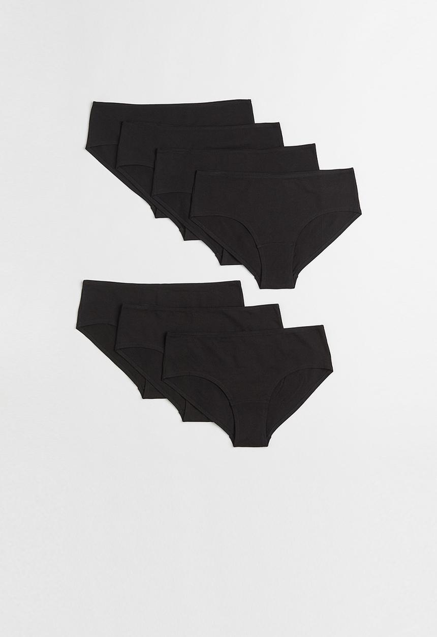 H&M - H&M+ 7 pack hipster briefs - black