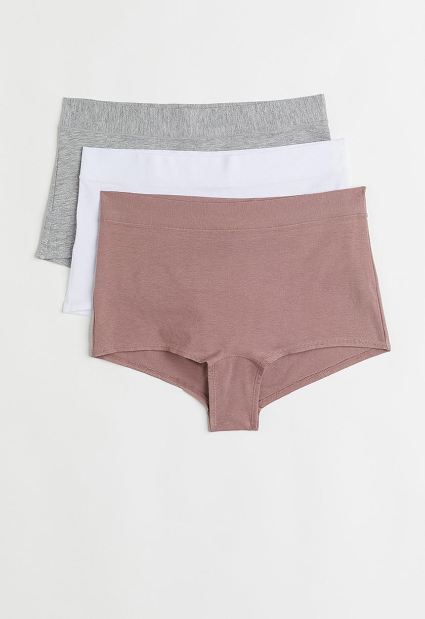 H&M - 3 Pack cotton shortie briefs - multi