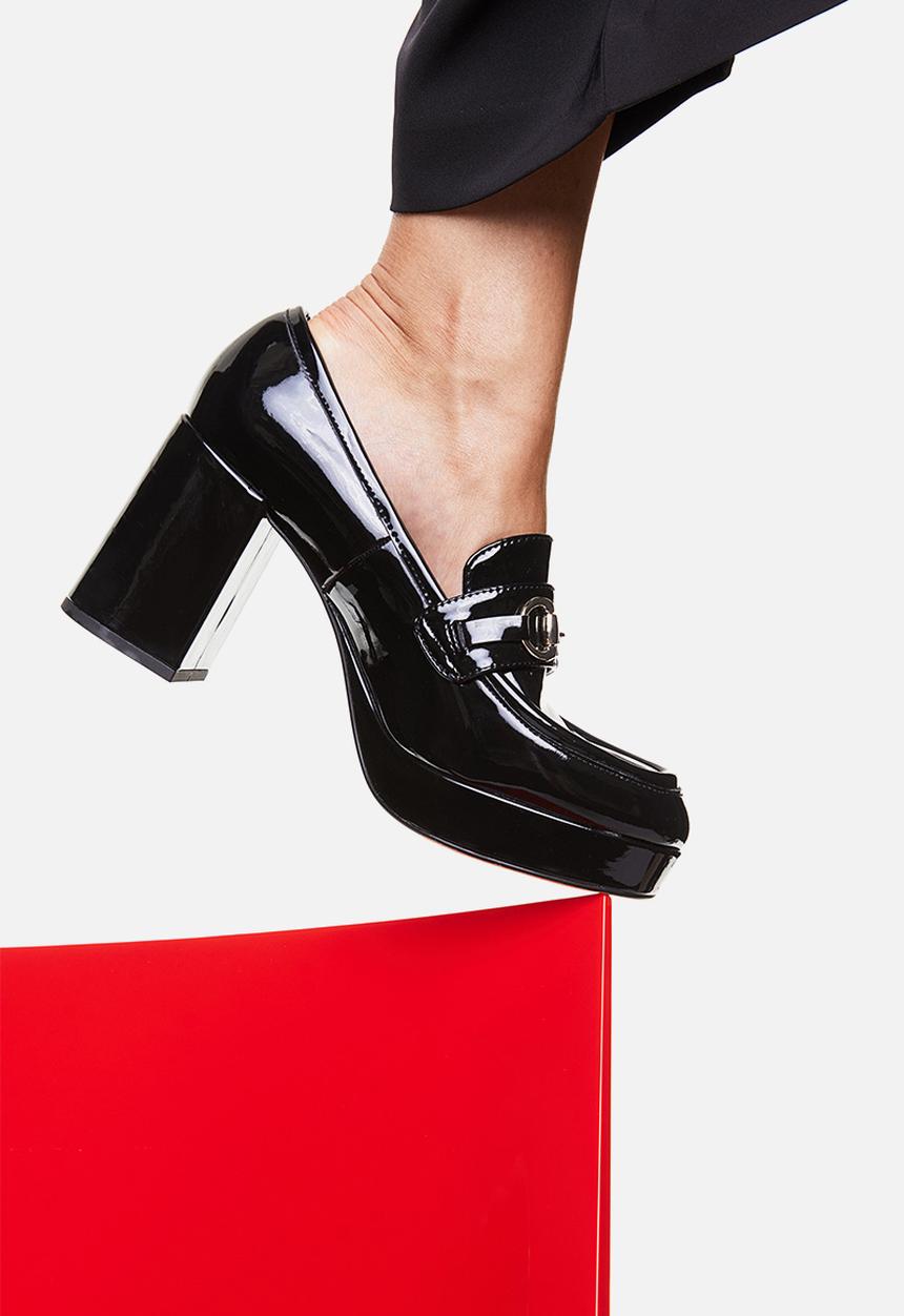 H&M - Block-heeled loafers - black