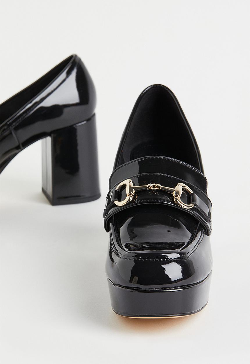 H&M - Block-heeled loafers - black