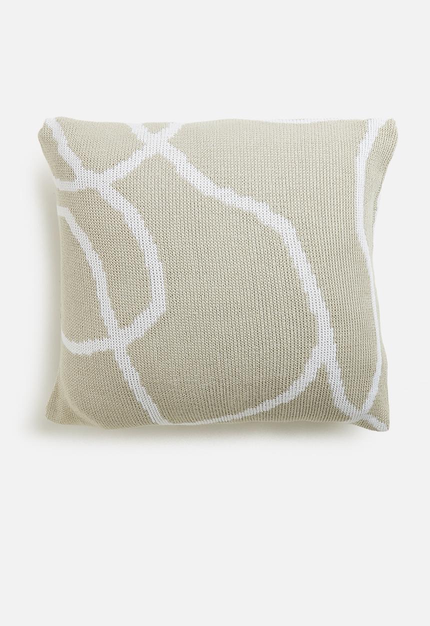 Sixth Floor - Spag knit cushion cover - grey
