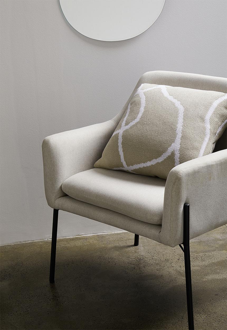 Sixth Floor - Spag knit cushion cover - grey