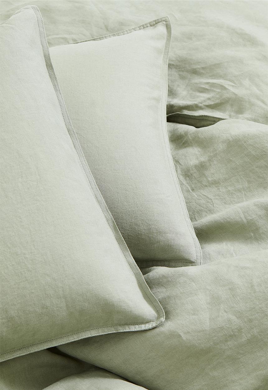 H&M - Linen duvet cover set - sage green