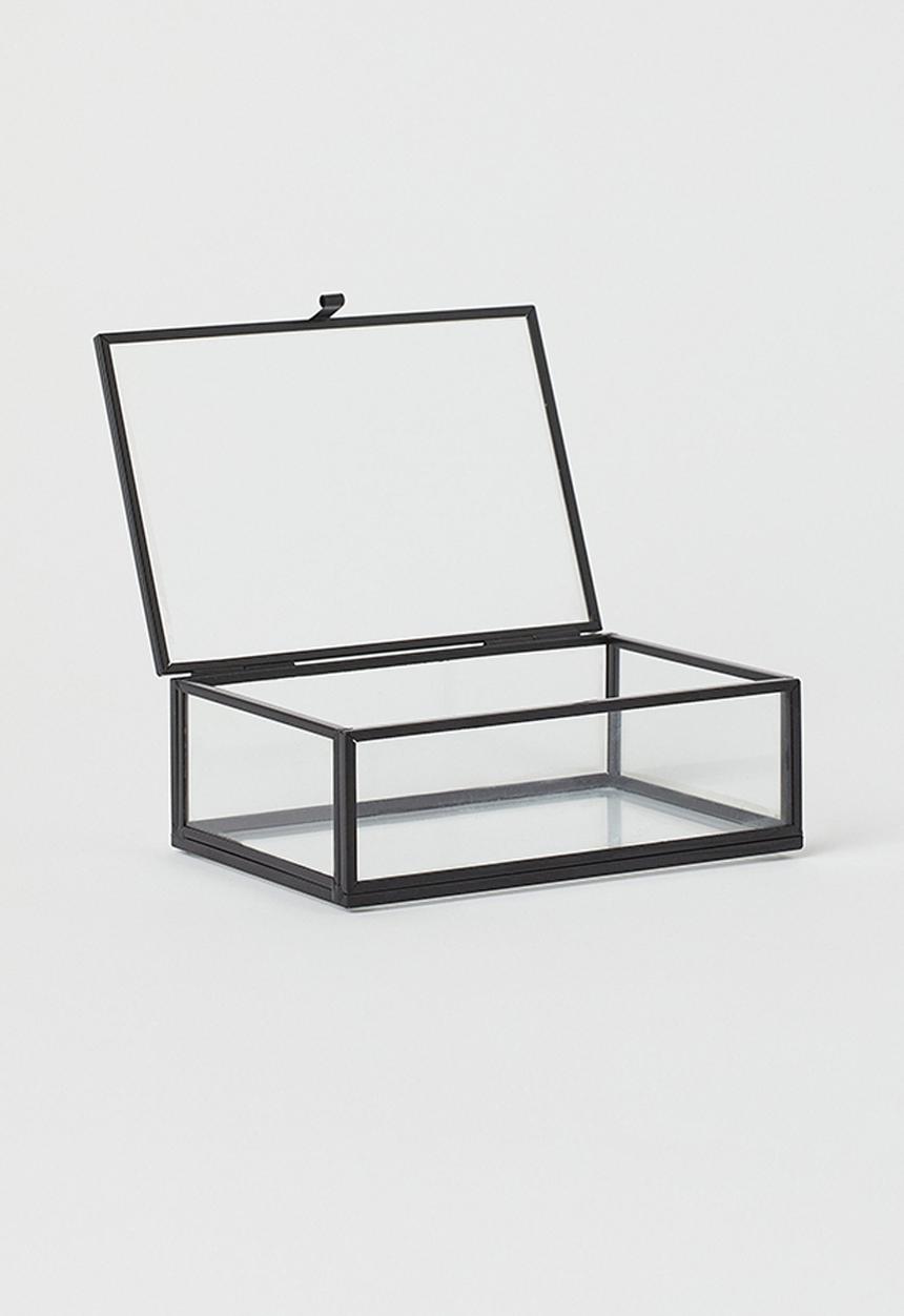 H&M - Clear glass box - black