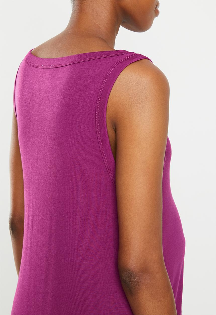 Cotton On - maternity everyday girlfriend tank - raspberry purple