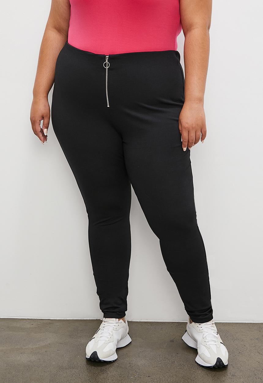 Blake - Zip detail tregging - black