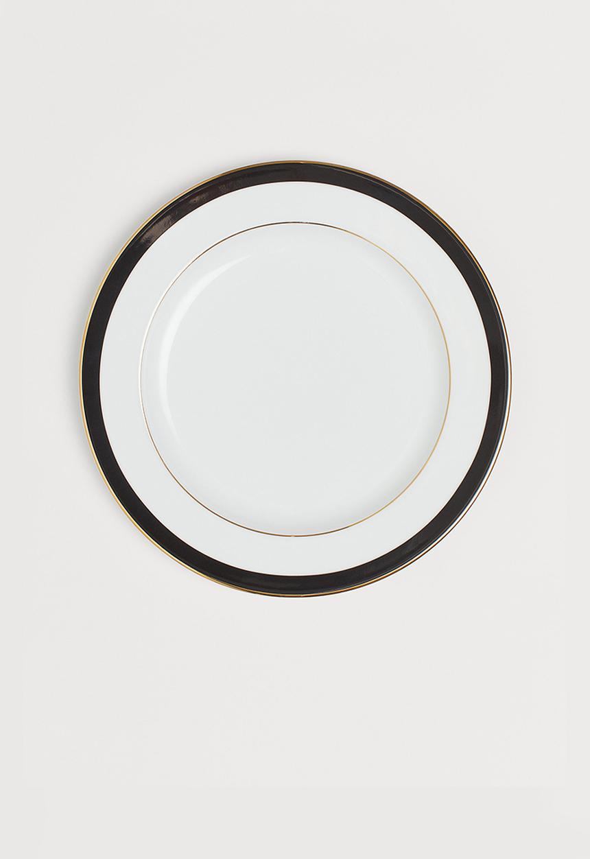 H&M - Porcelain plate - white/multi
