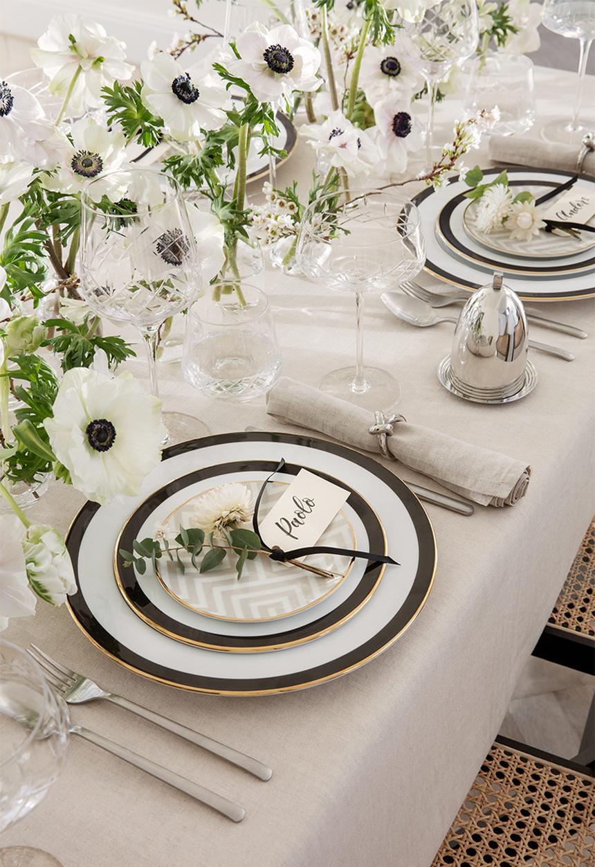 H&M - Porcelain plate - white/multi