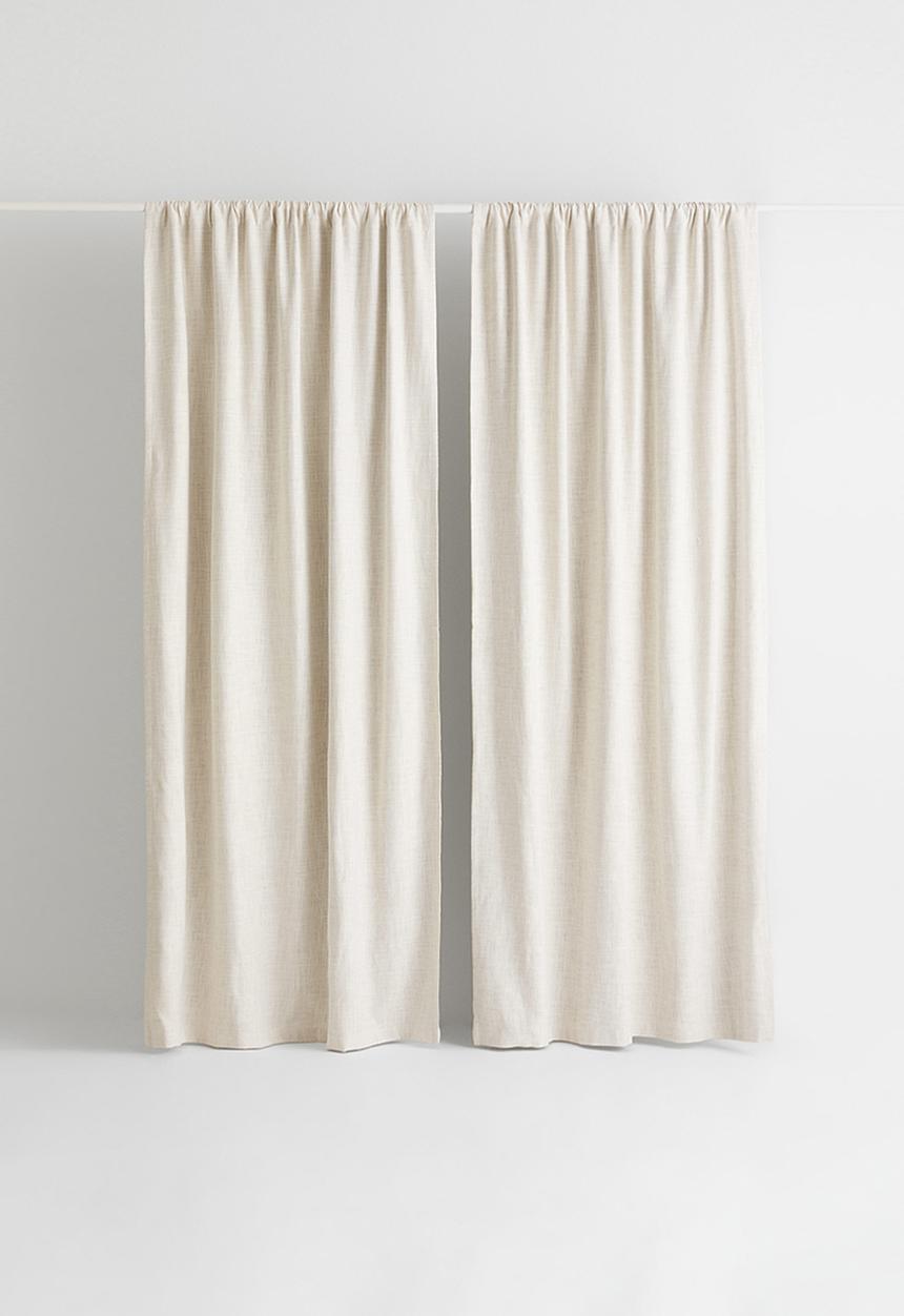 H&M - 2-pack blackout curtains - white