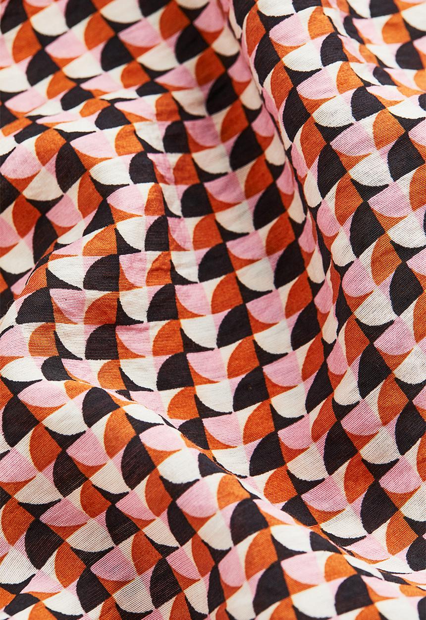 H&M - Balloon-sleeved crêpe dress - pink/patterned