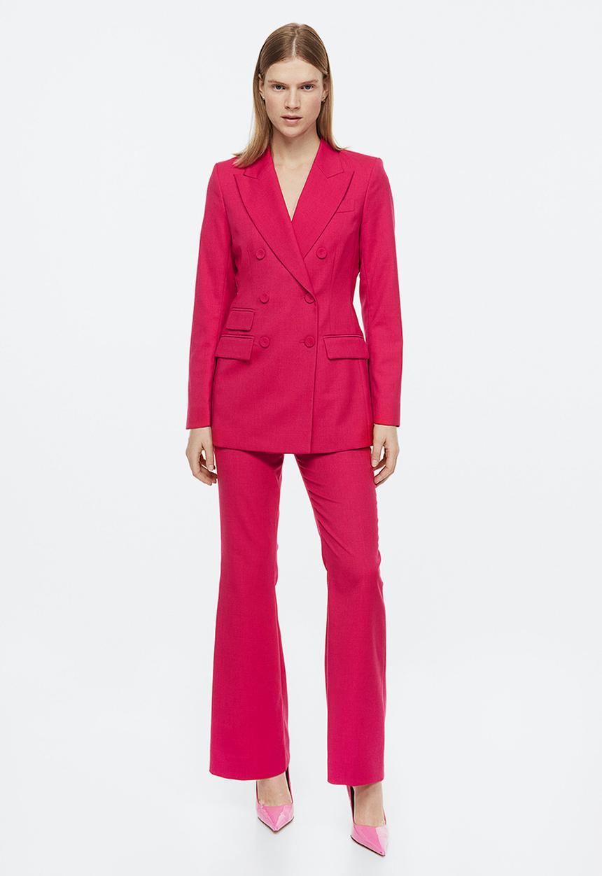 H&M - Flared tailored trousers - cerise
