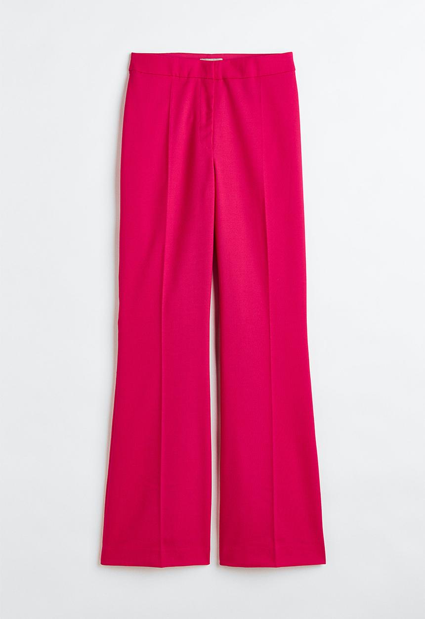 H&M - Flared tailored trousers - cerise
