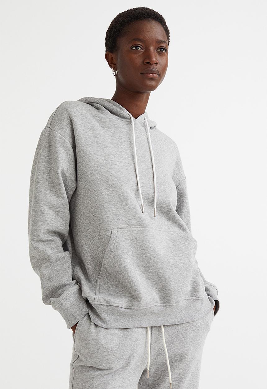 H&M - Hooded top - light grey marl