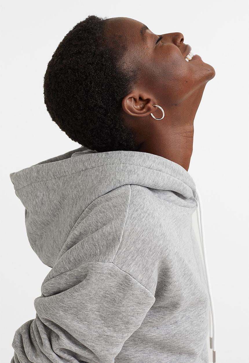 H&M - Hooded top - light grey marl
