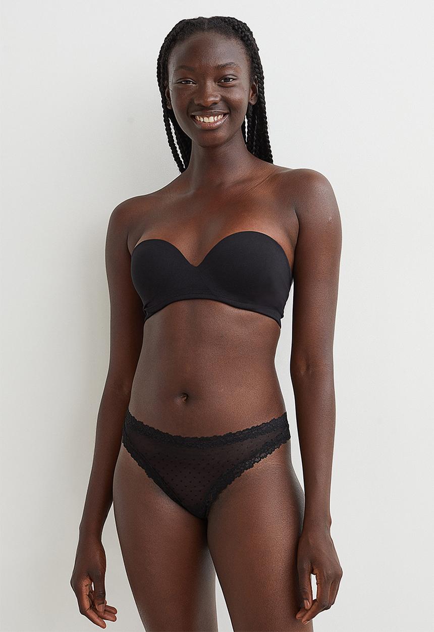 H&M - 2 Pack brazilian briefs - black/spotted 