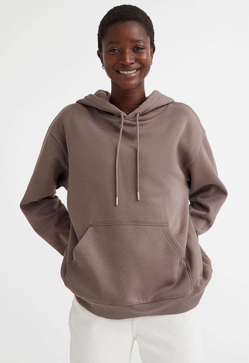 H&M - Hooded top - grey/beige