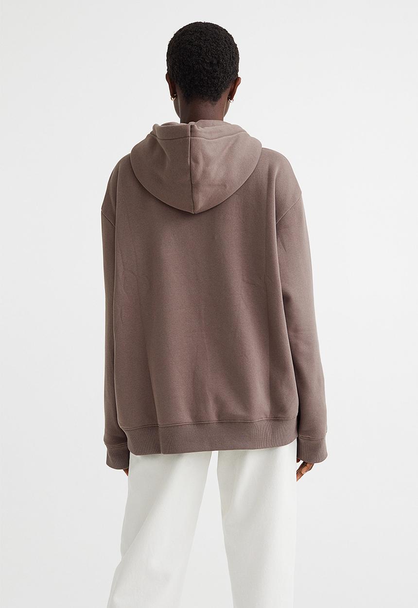 H&M - Hooded top - grey/beige