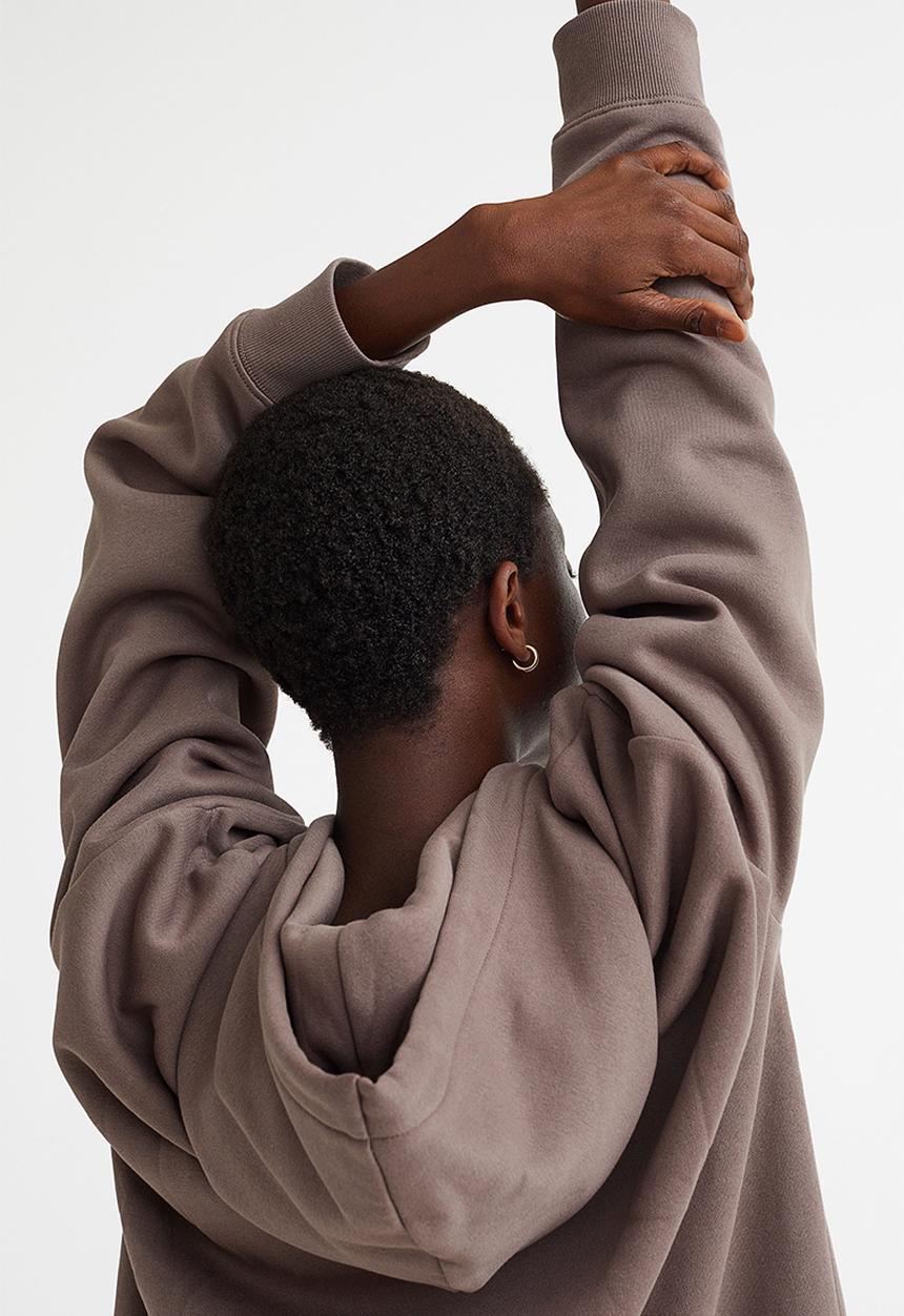 H&M - Hooded top - grey/beige