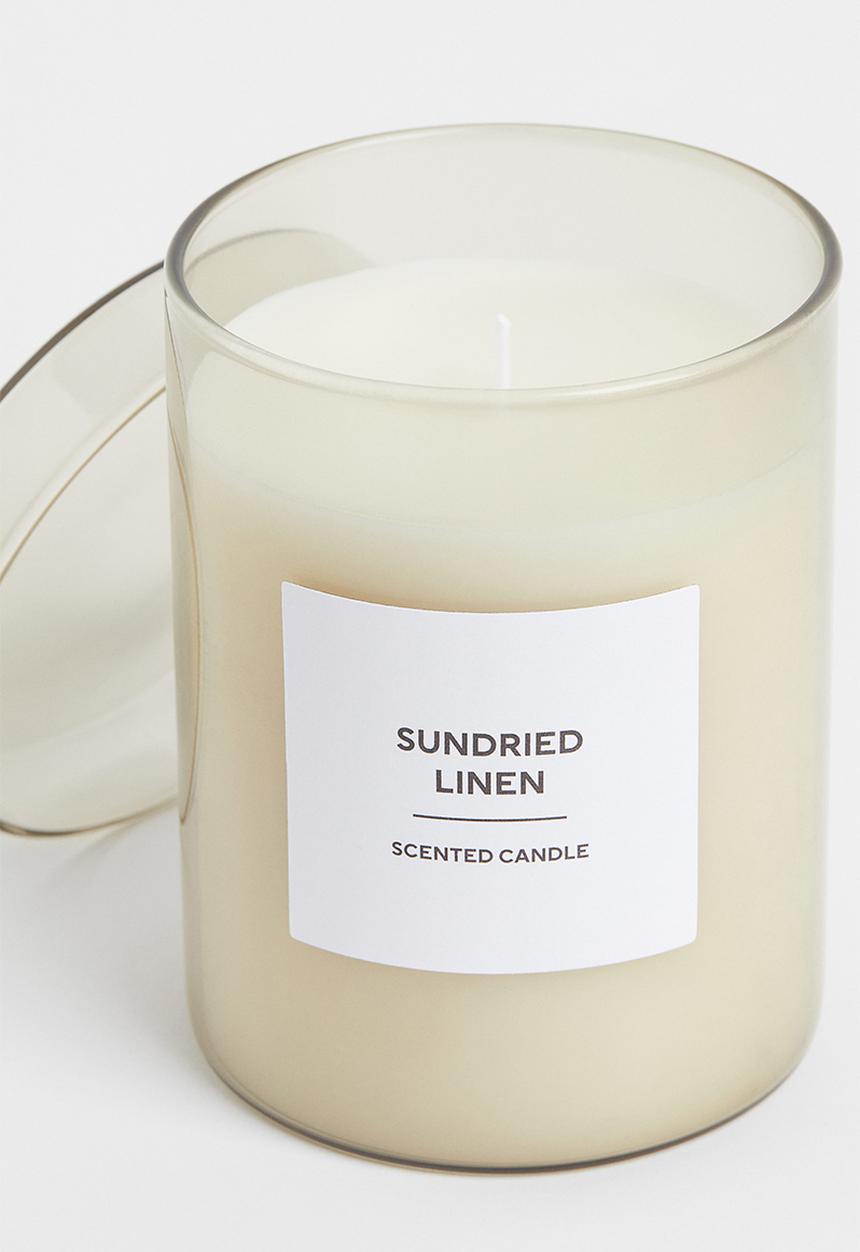 H&M - Scented candle in glass holder - beige