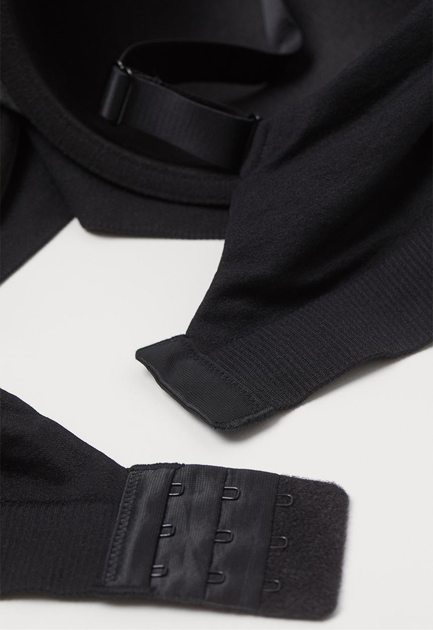 H&M - H&M+ padded jersey bra - black