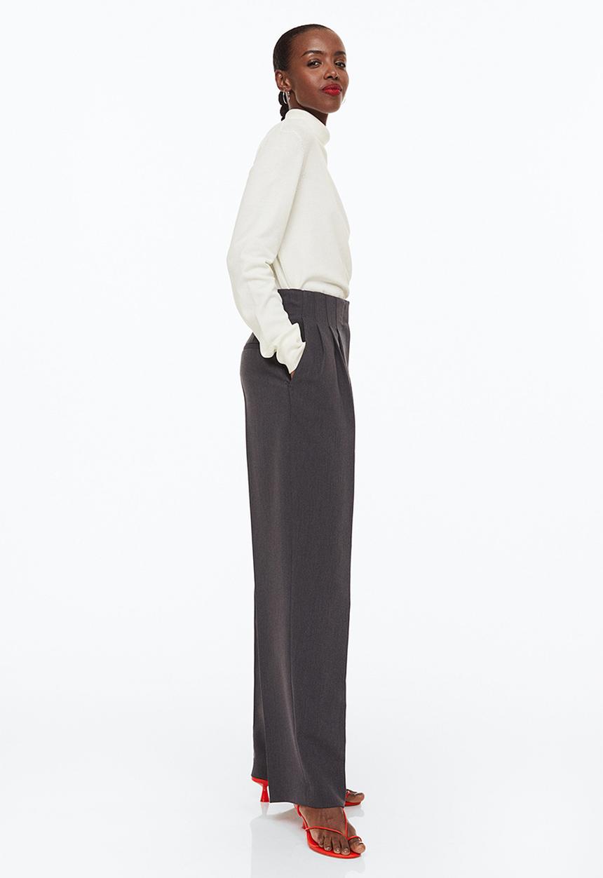 H&M - Fine-knit polo-neck jumper - white