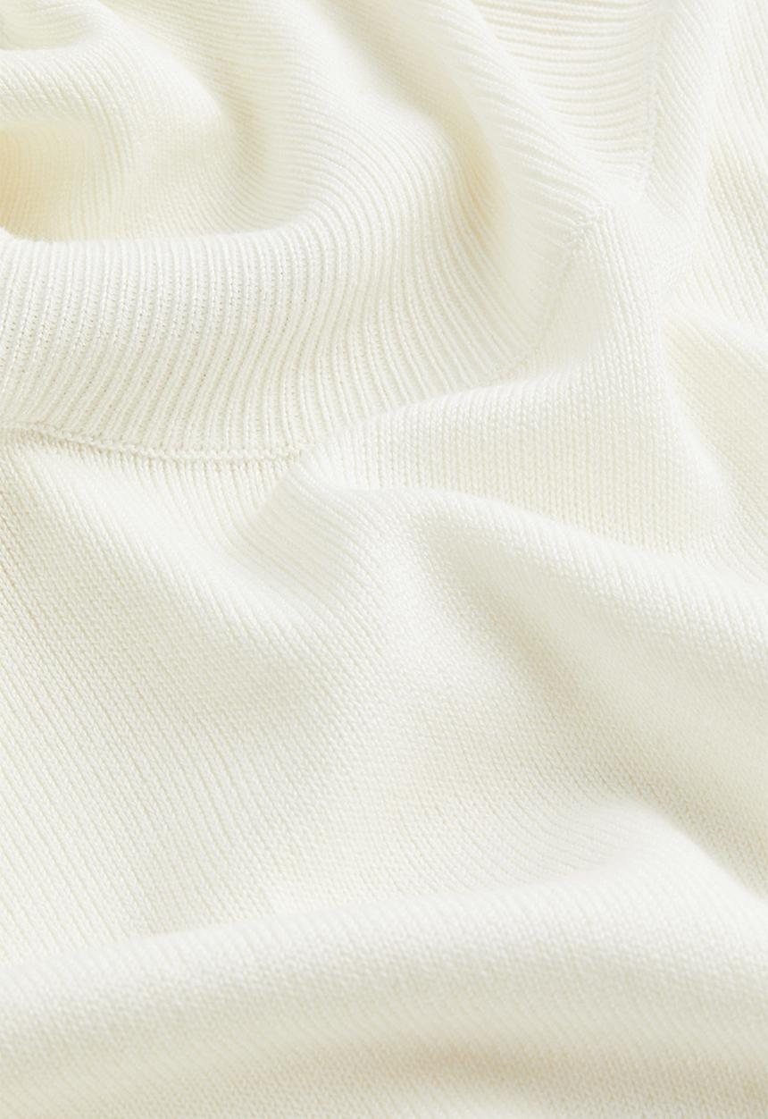 H&M - Fine-knit polo-neck jumper - white