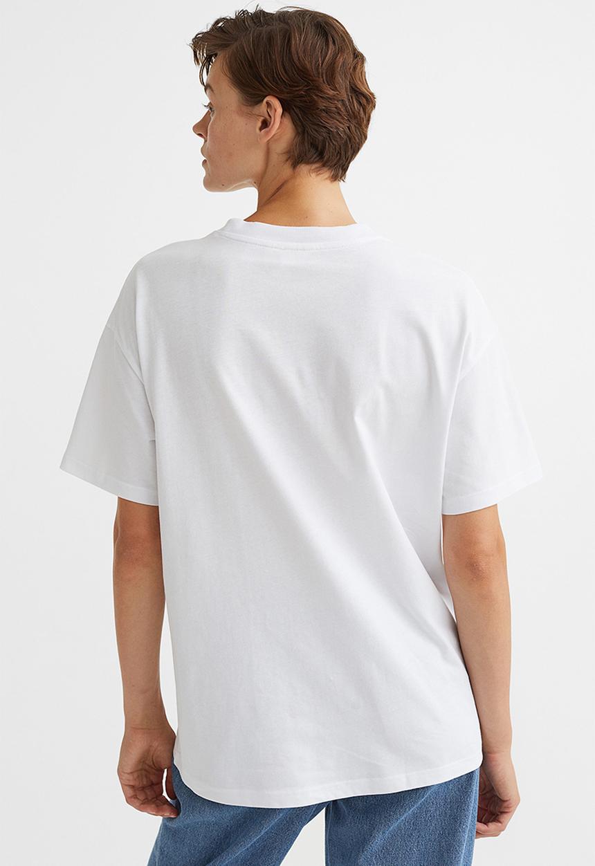 H&M - Oversized printed T-shirt - white/minnie mouse