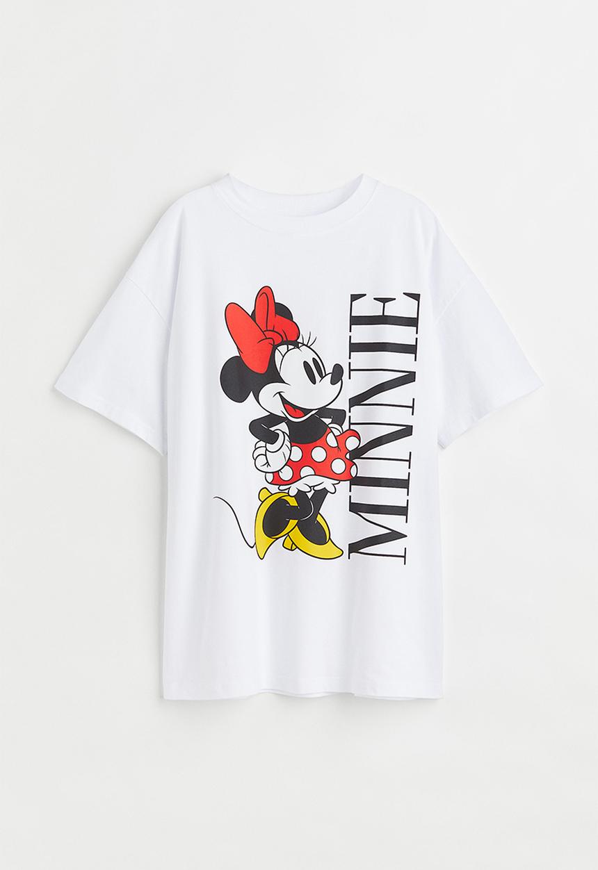H&M - Oversized printed T-shirt - white/minnie mouse