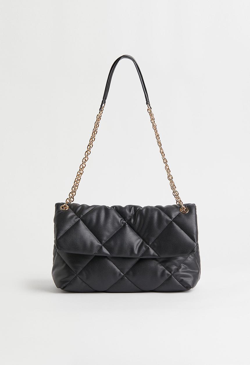 H&M - Quilted shoulder bag - black 