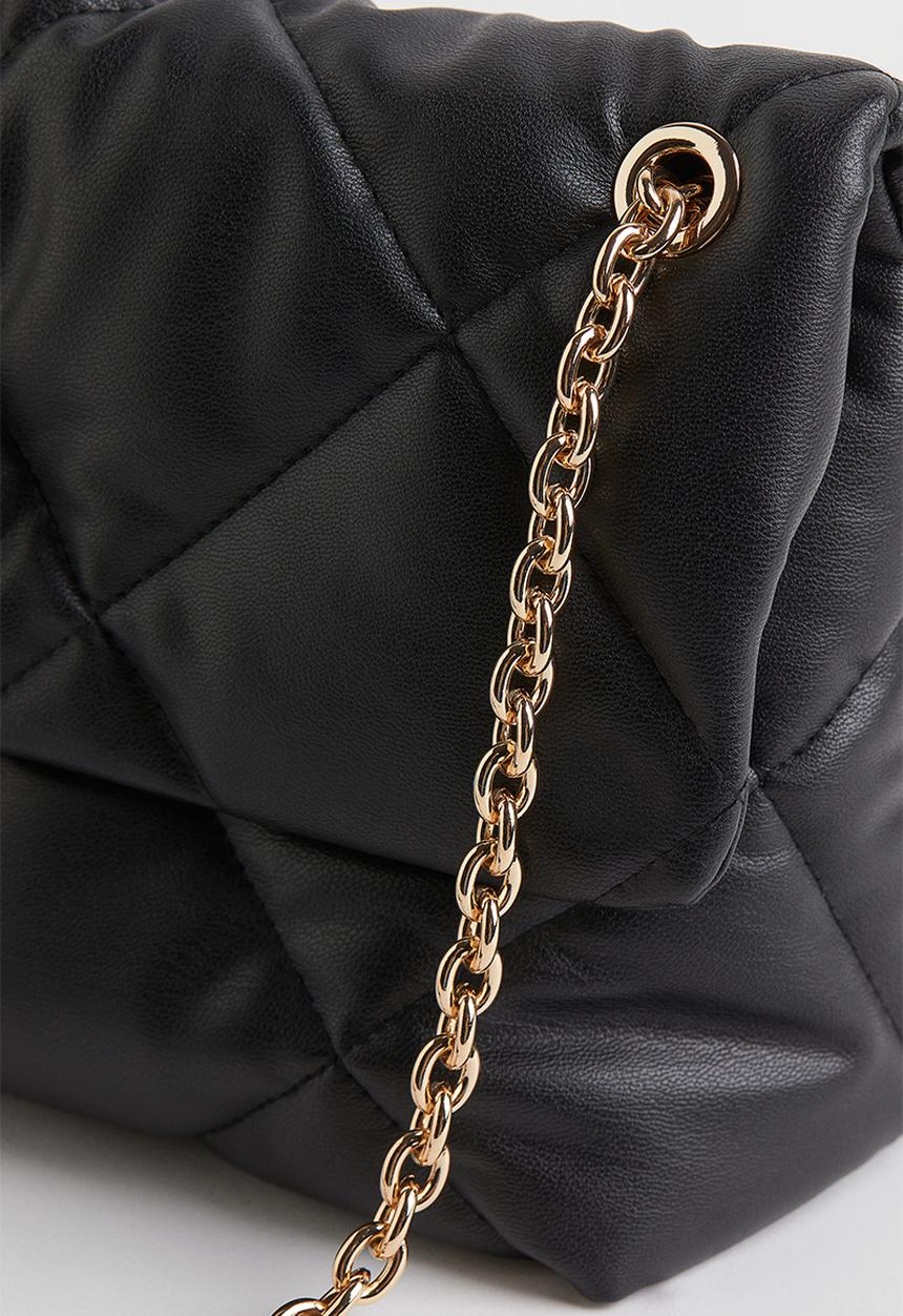 H&M - Quilted shoulder bag - black 