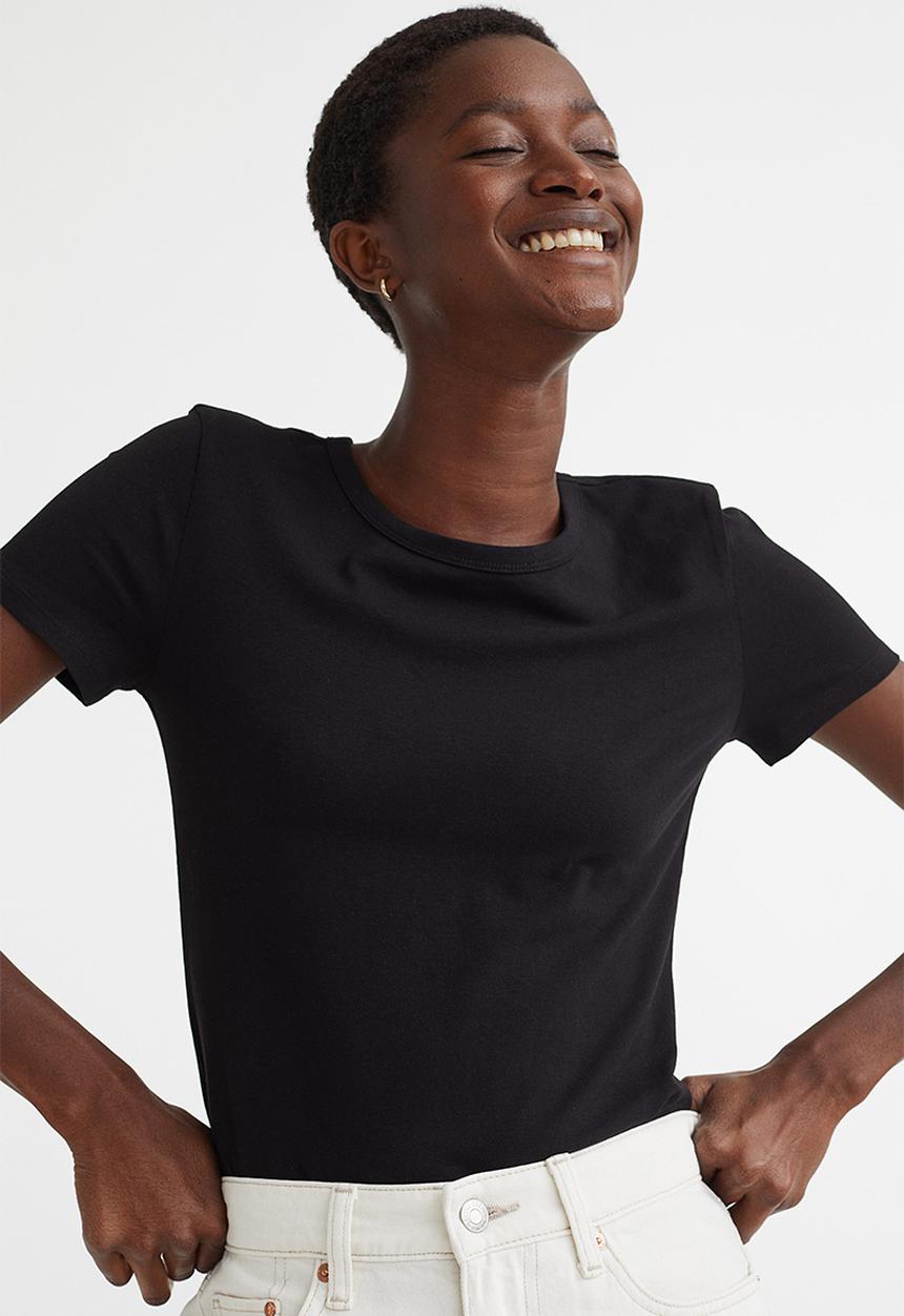 H&M - Jersey top - black