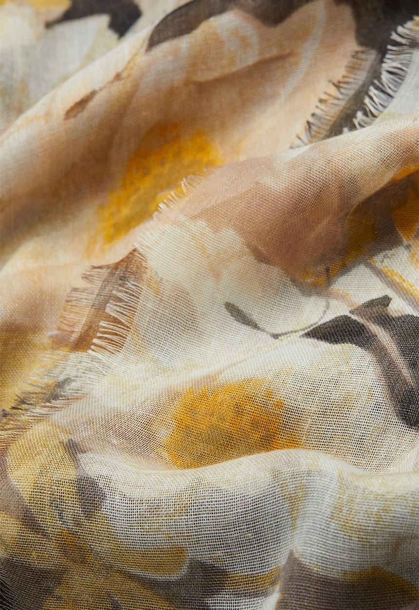 H&M - Patterned scarf - yellow/floral