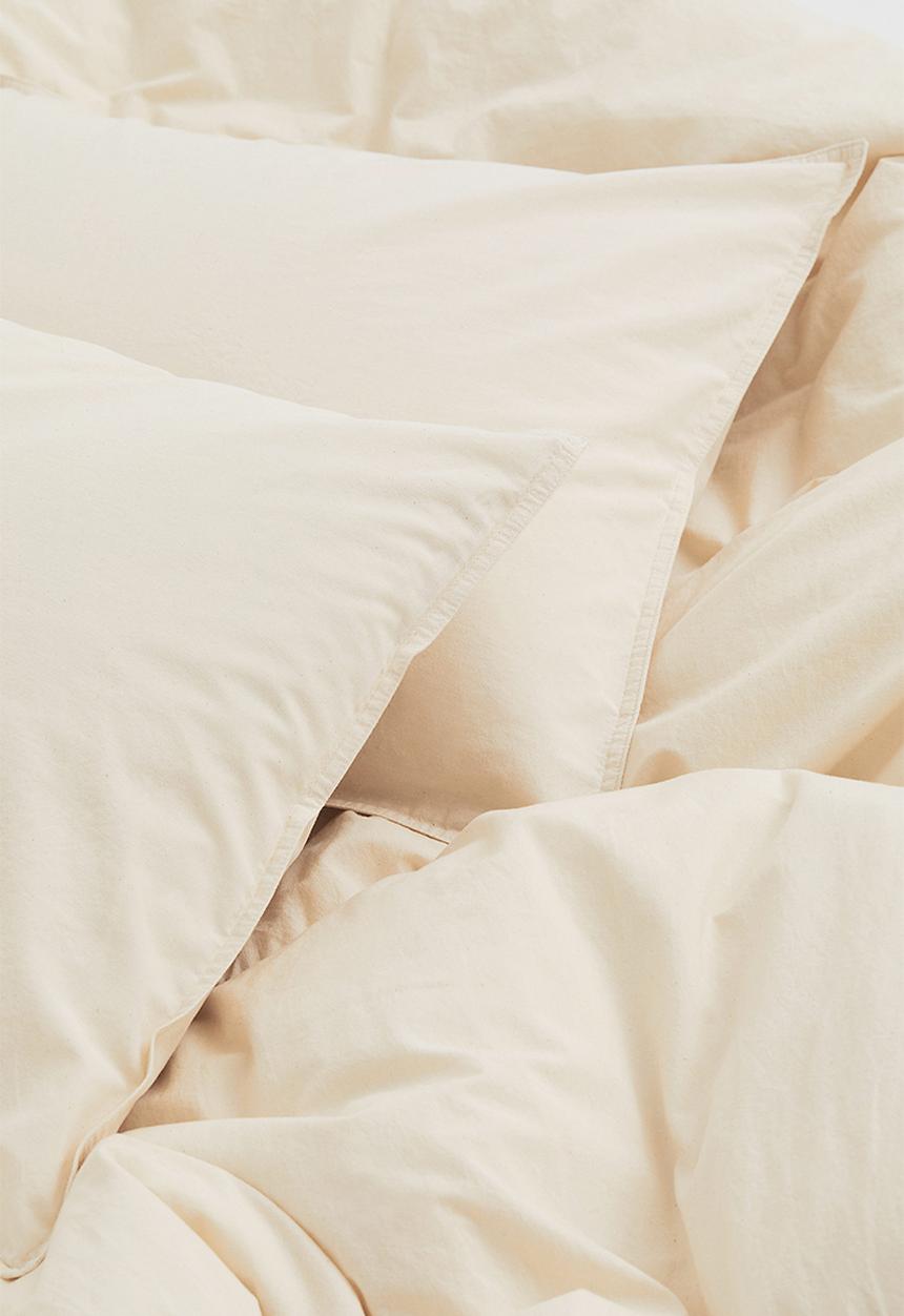 H&M - Cotton duvet cover set - light beige