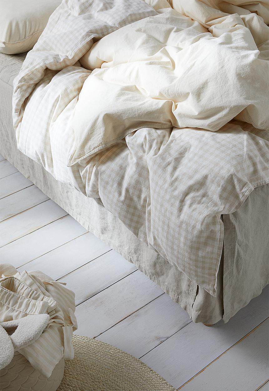 H&M - Cotton duvet cover set - light beige