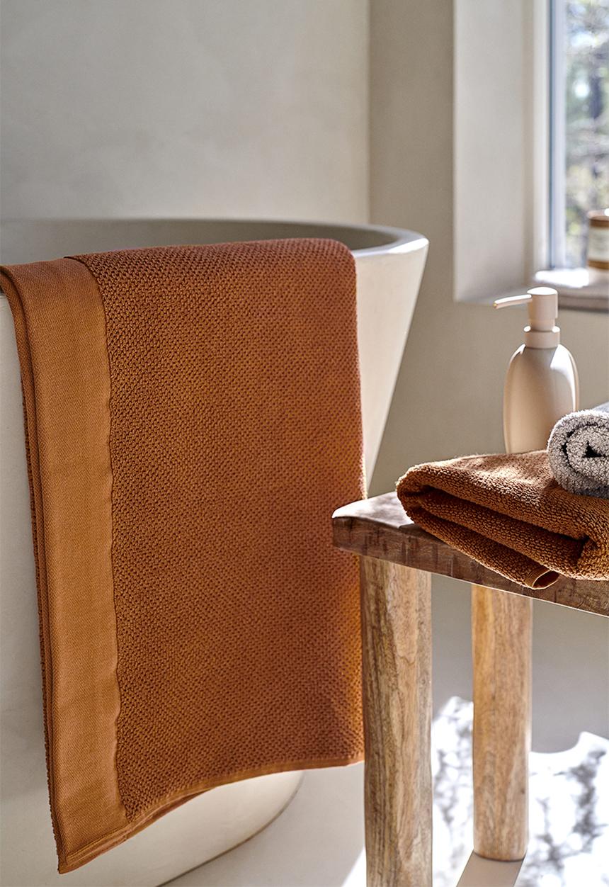 H&M - Cotton terry bath towel - brown