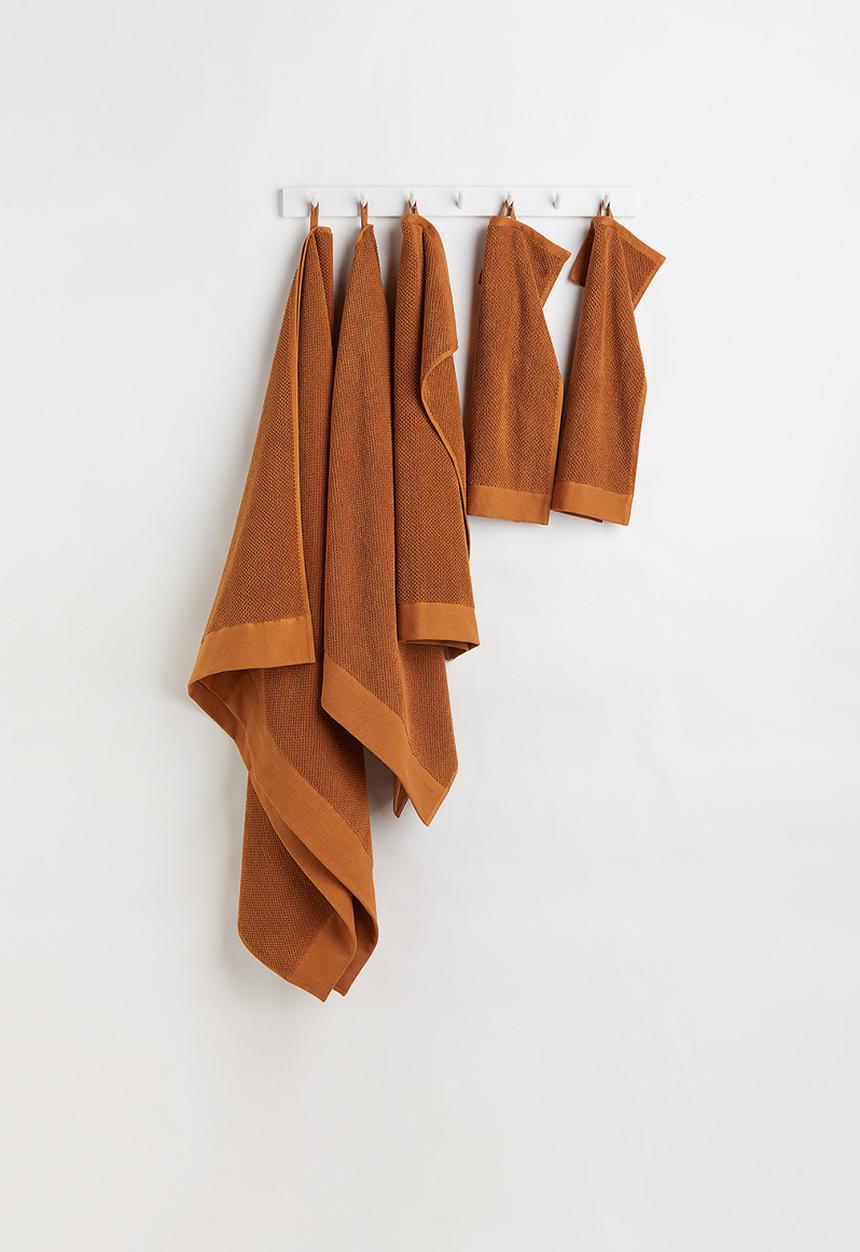 H&M - Cotton terry bath towel - brown