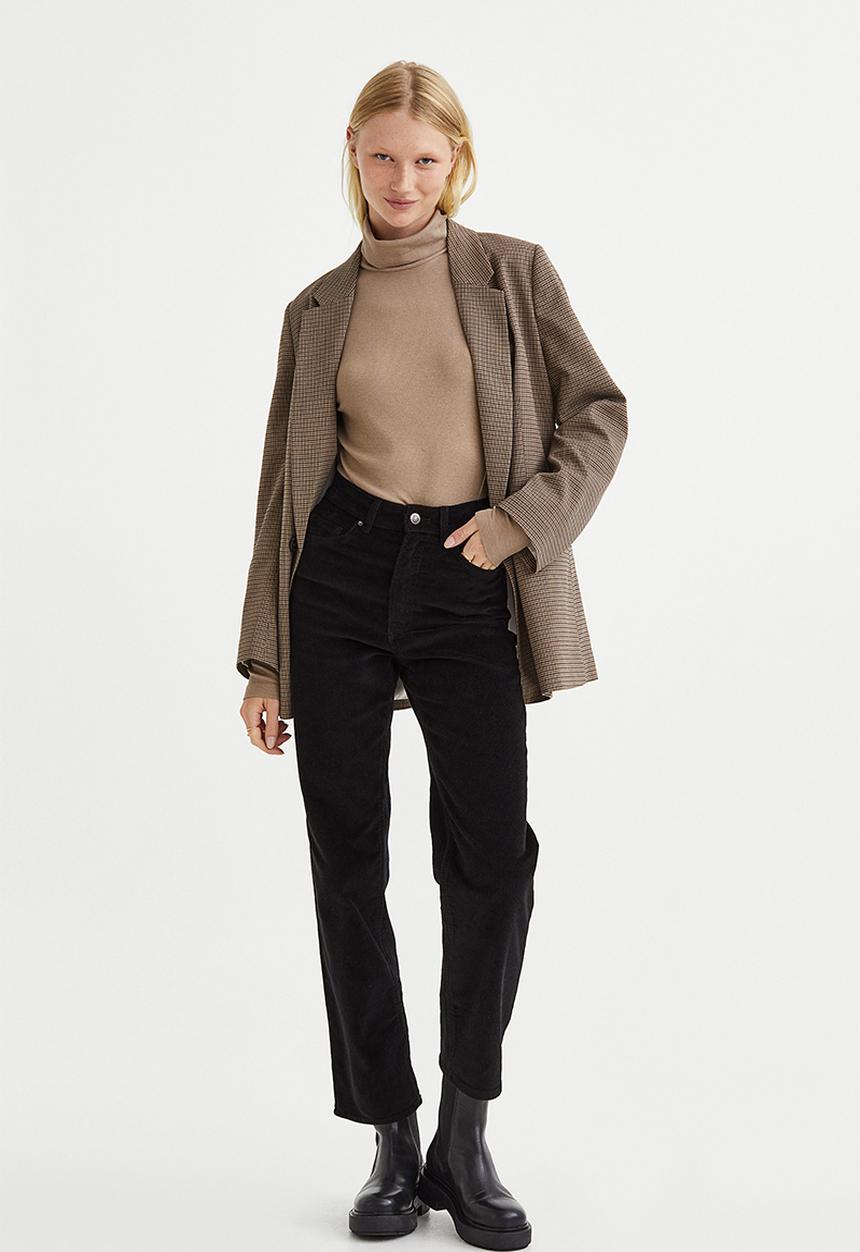 H&M - Modal-blend polo-neck top - beige