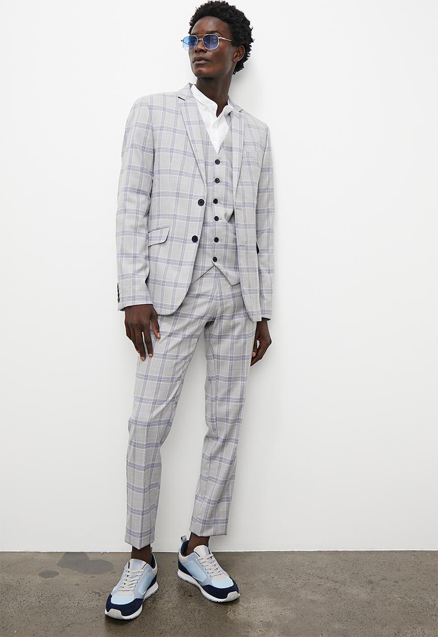 Superbalist - Soho slim fit blazer - grey check