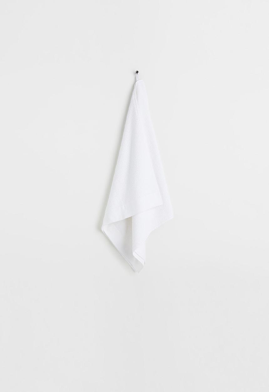 H&M - Cotton terry bath towel - white 