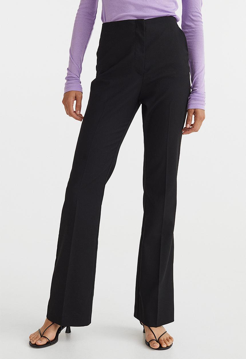 H&M - Flared trousers - black