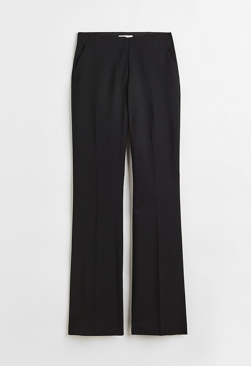 H&M - Flared trousers - black