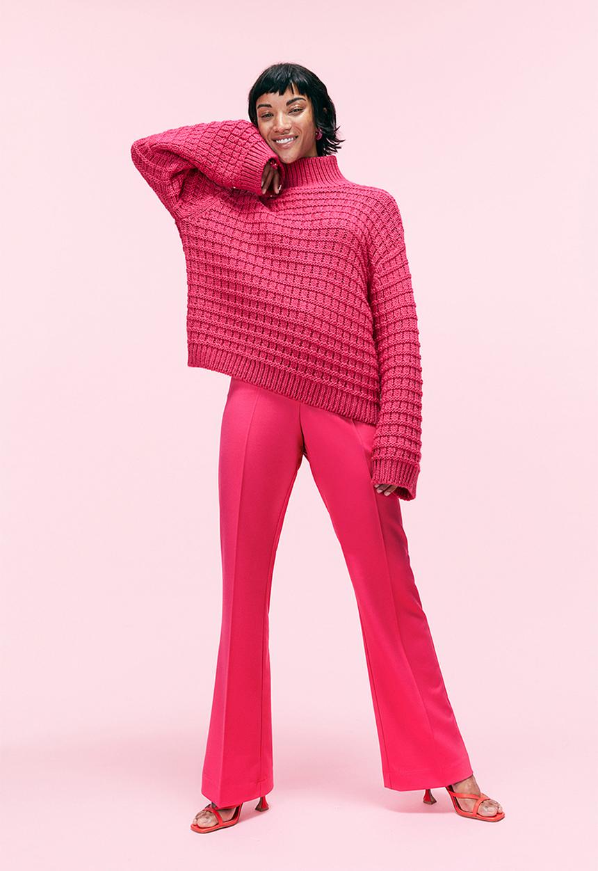 H&M - Flared trousers - cerise