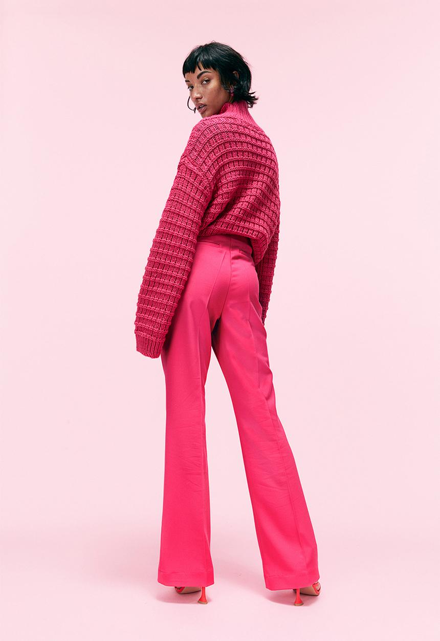 H&M - Flared trousers - cerise